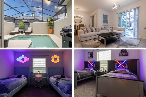 Magical Pool Home Near Disney - BBQ & Themes